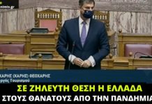 Χ. Θεοχάρης: «Σε ζηλευτή θέση η Ελλάδα στους θανάτους από την πανδημία»